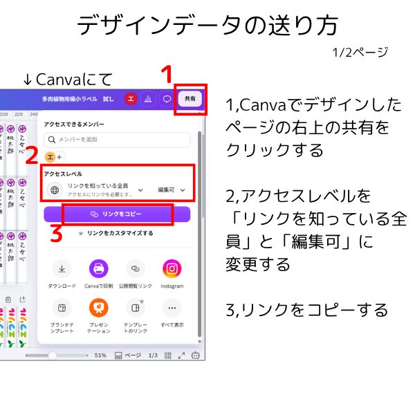 オリジナルデータ入稿 Canva専用