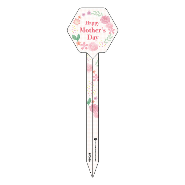 母の日向けの六角形のフラワーピック